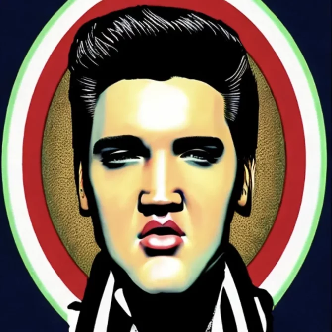 Elvis Presley in the style of Raphael     10